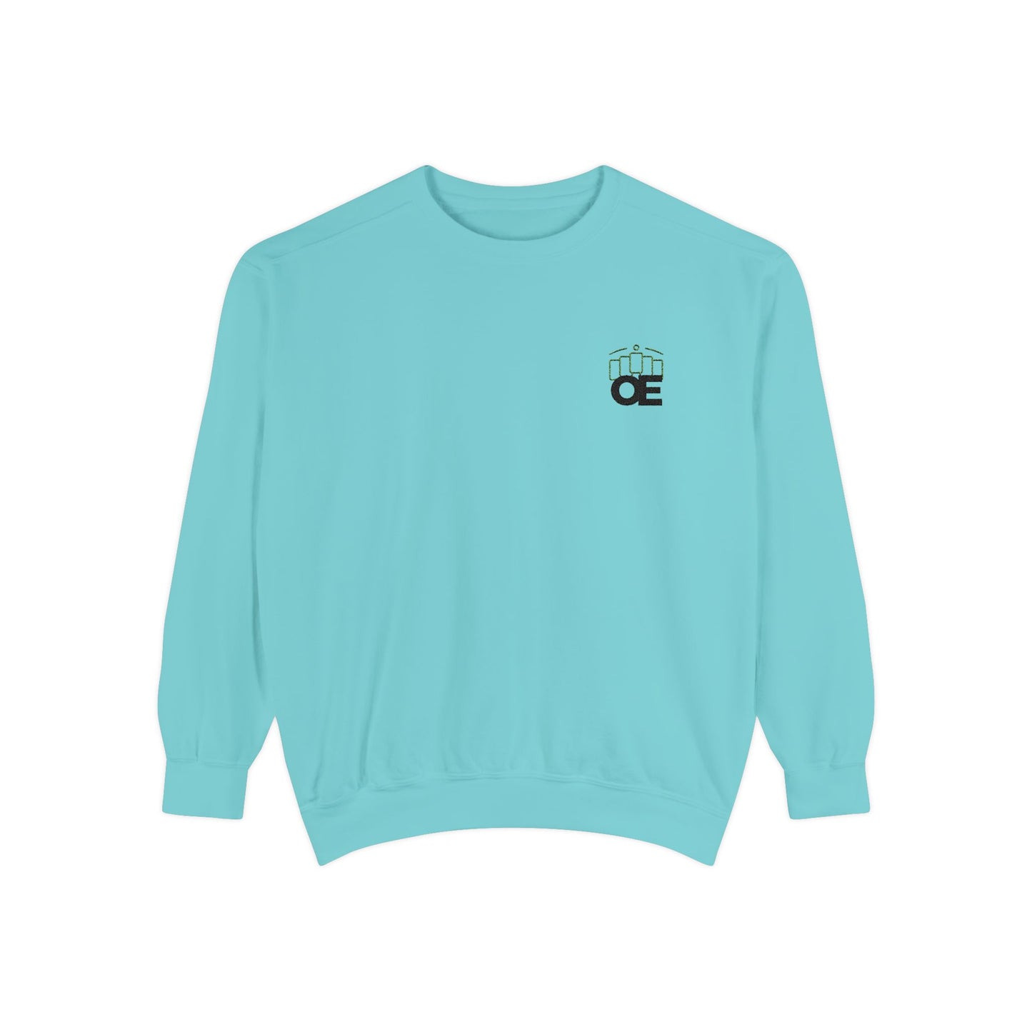Premium unisex garment-dyed sweatshirt with embroidered OE logo