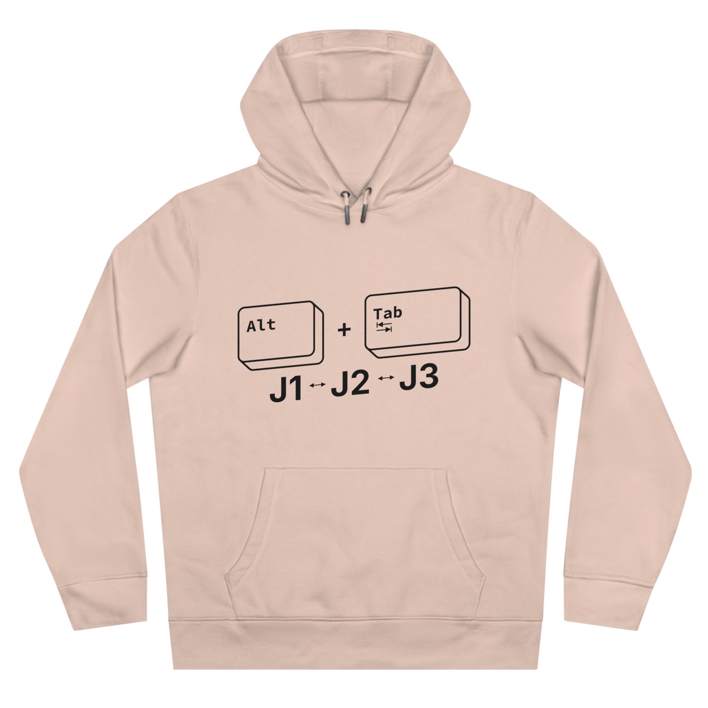 Tech King Hooded Sweatshirt - 'Alt + Tab J1, J2, J3' Design
