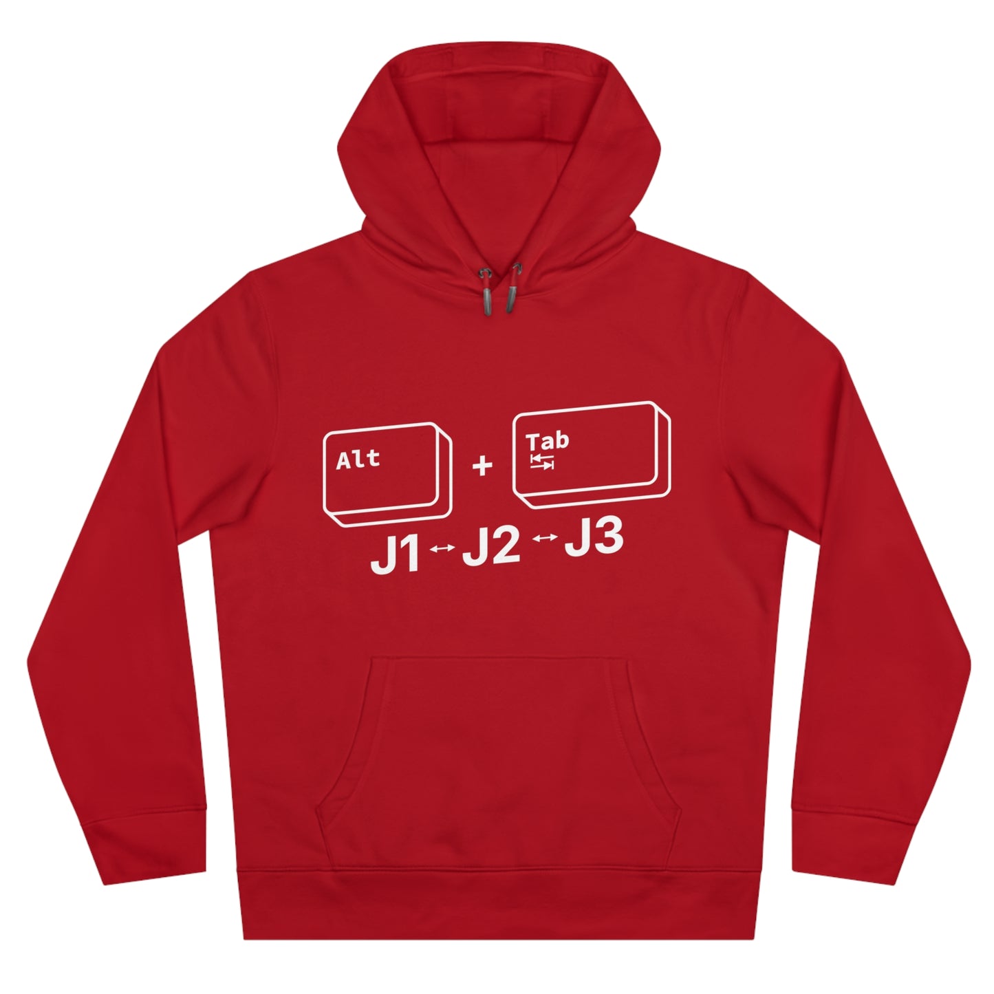 Tech King Hooded Sweatshirt - 'Alt + Tab J1, J2, J3' Design