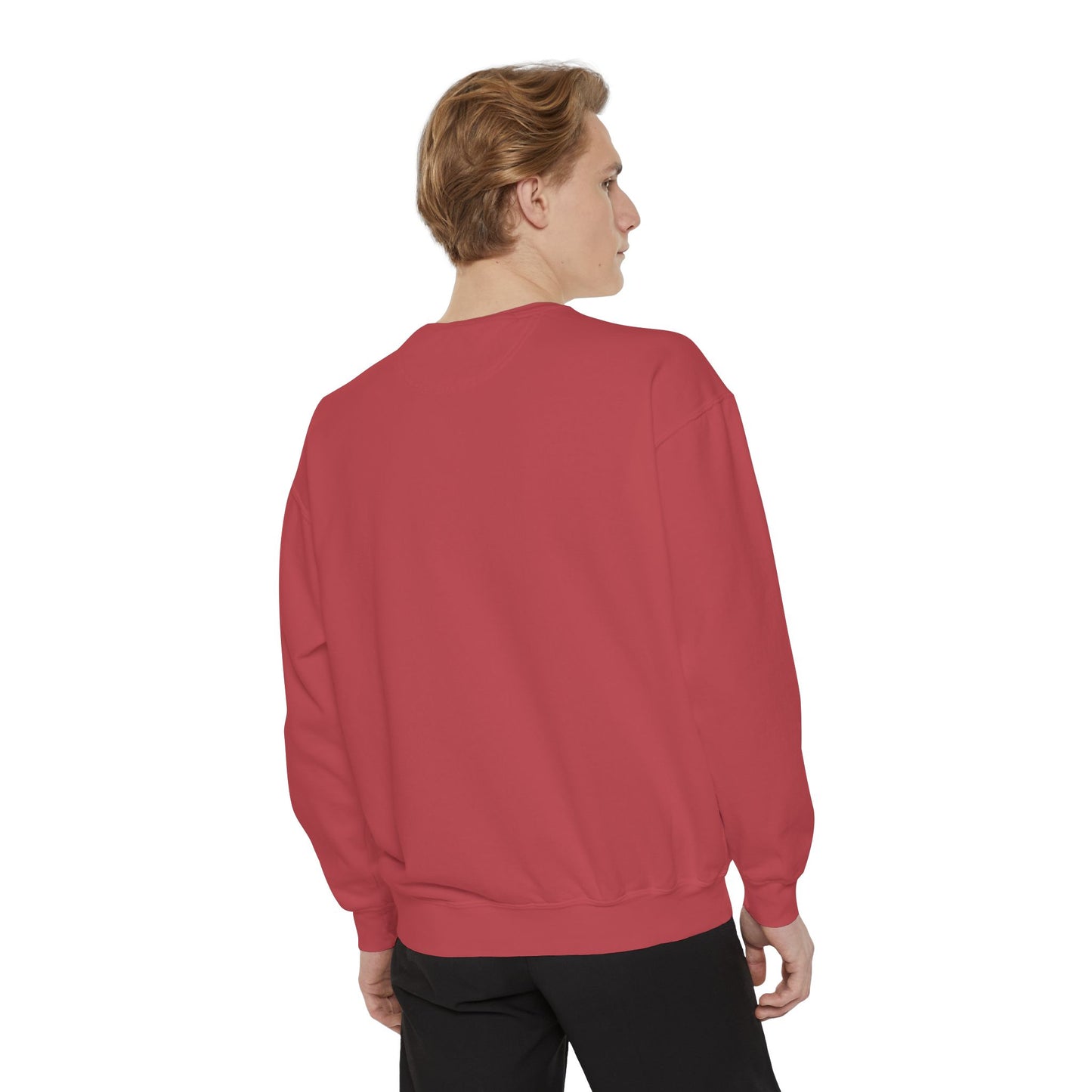 Premium unisex garment-dyed sweatshirt with embroidered OE logo
