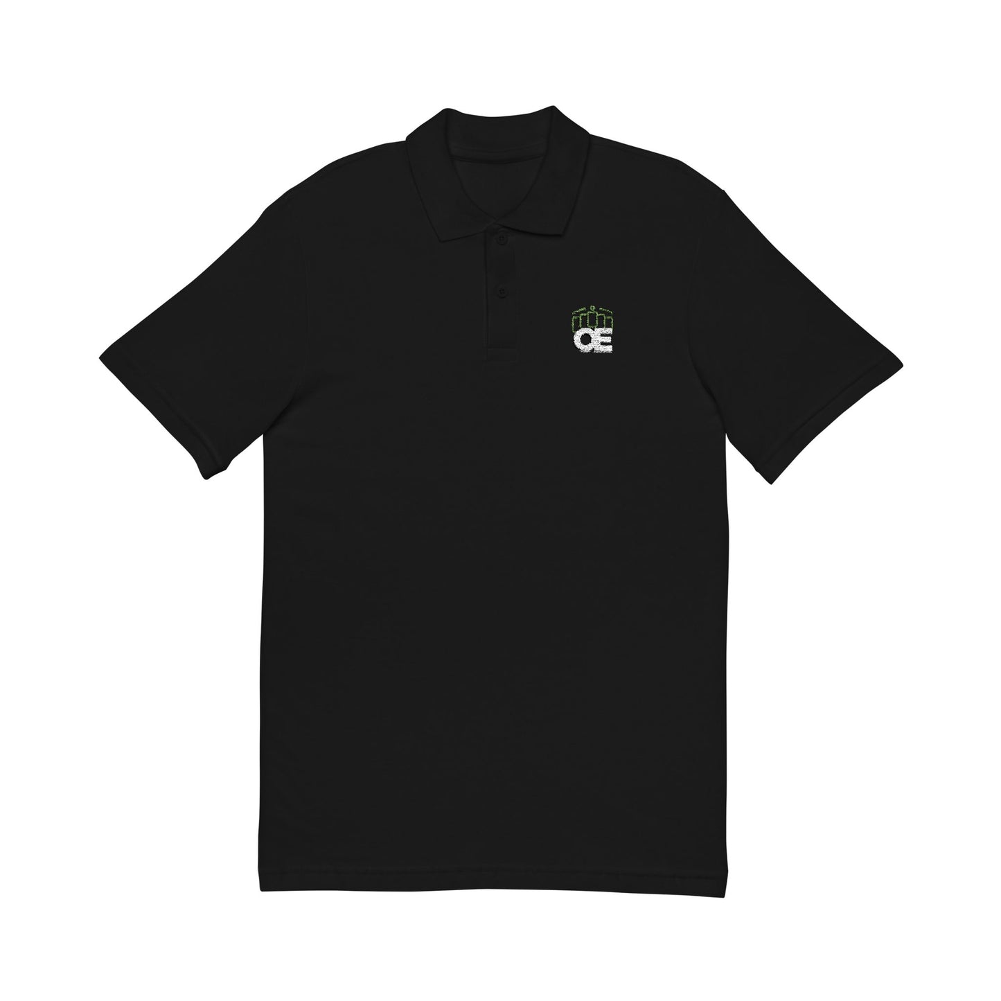 Embroidered White OE logo Unisex Polo Shirt