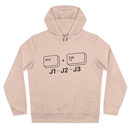 Tech King Hooded Sweatshirt - 'Alt + Tab J1, J2, J3' Design