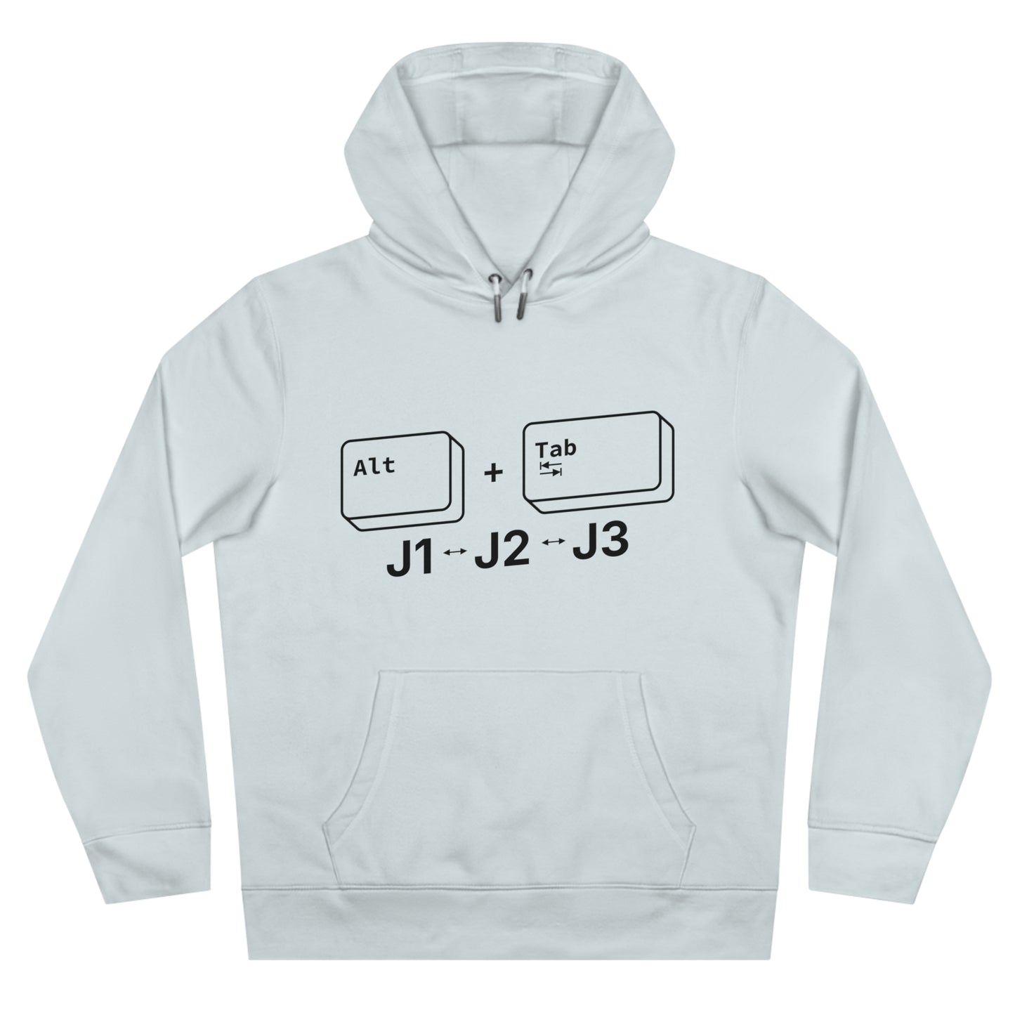 Tech King Hooded Sweatshirt - 'Alt + Tab J1, J2, J3' Design