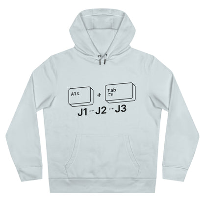 Tech King Hooded Sweatshirt - 'Alt + Tab J1, J2, J3' Design