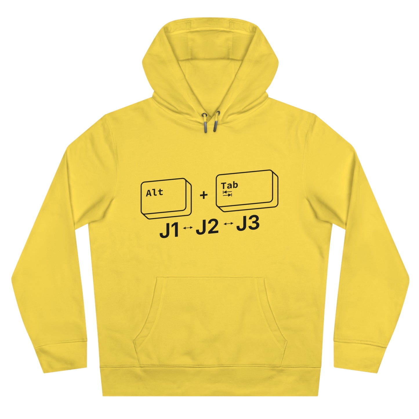 Tech King Hooded Sweatshirt - 'Alt + Tab J1, J2, J3' Design