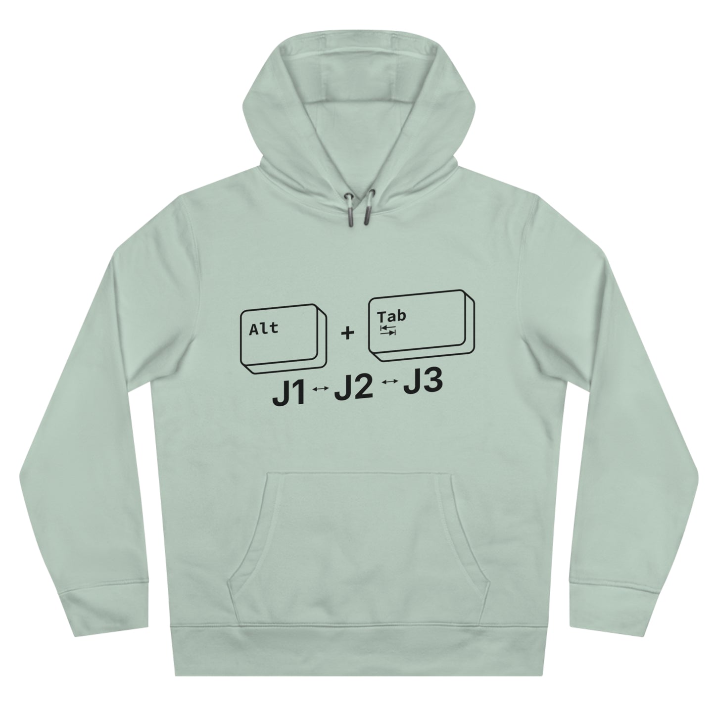 Tech King Hooded Sweatshirt - 'Alt + Tab J1, J2, J3' Design