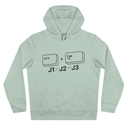 Tech King Hooded Sweatshirt - 'Alt + Tab J1, J2, J3' Design