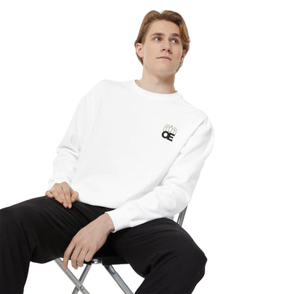 Premium unisex garment-dyed sweatshirt with embroidered OE logo