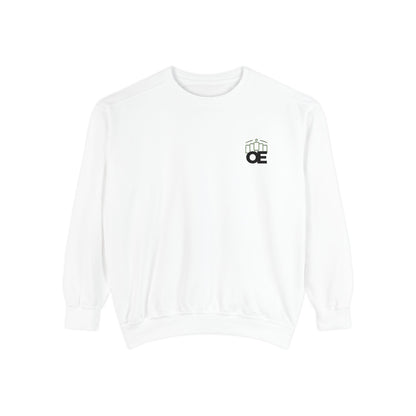 Premium unisex garment-dyed sweatshirt with embroidered OE logo