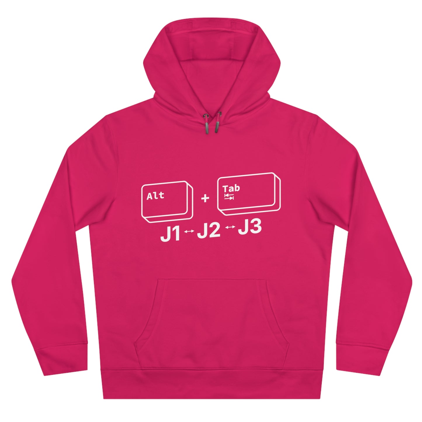 Tech King Hooded Sweatshirt - 'Alt + Tab J1, J2, J3' Design